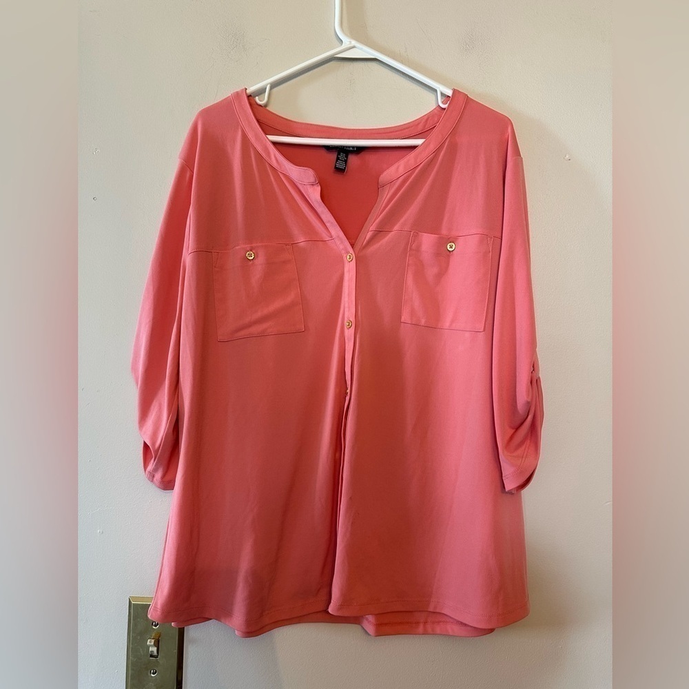 Womens Ellen Tracy top Blouse xl